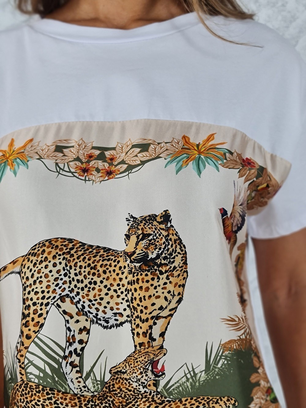 Футболка Леопарды белая, фотография №4