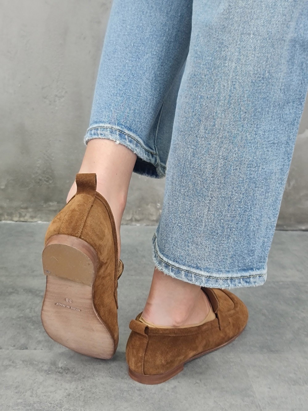 Мокасины FEDERICA LANCIONI замшевые шоколад, фотография №4