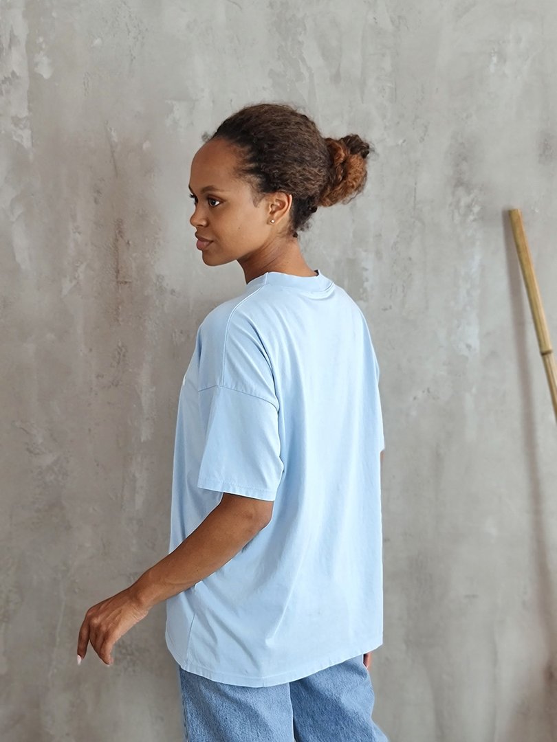 Футболка Vicolo с надписью GINTONIC голубая , фотография №4