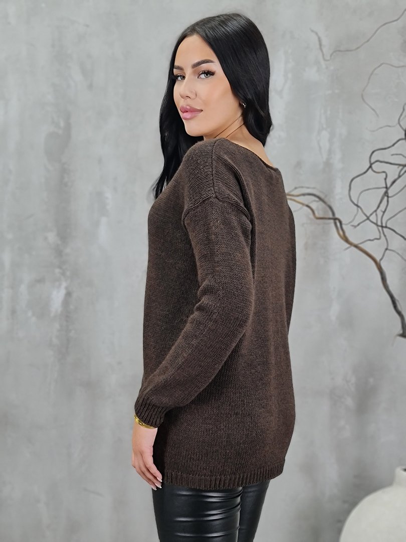 Джемпер Please вязаный какао, фотография №3