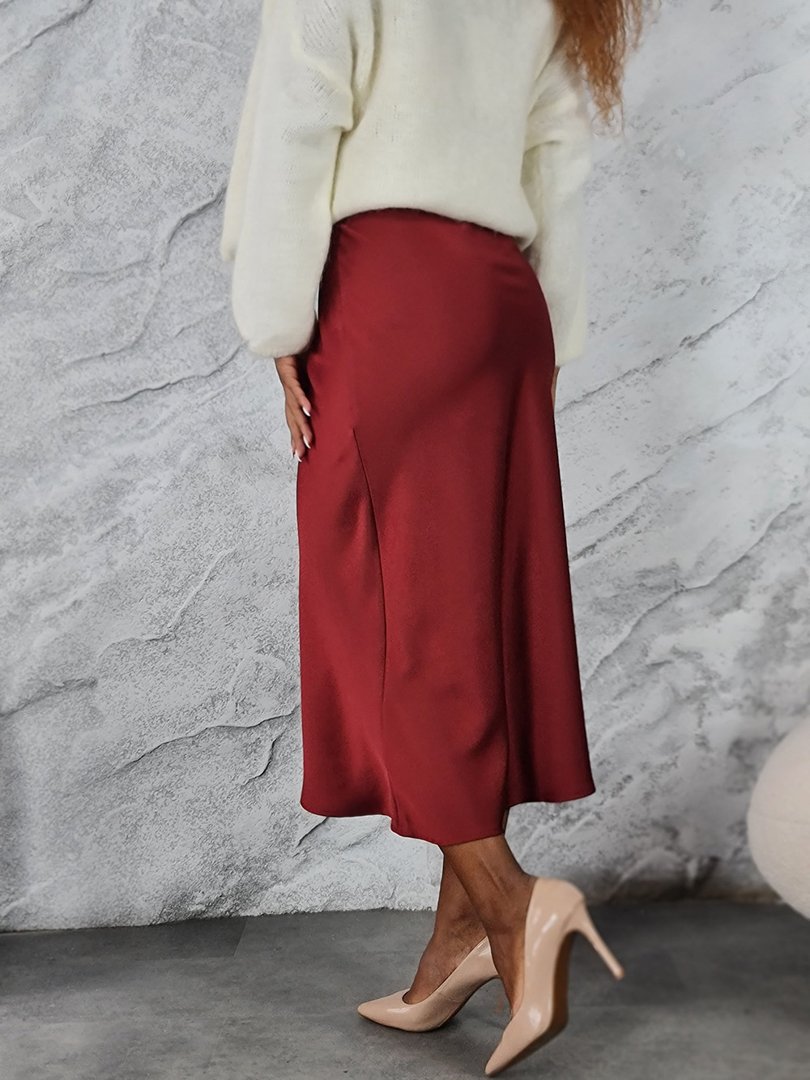 Юбка Imperial атласная классическая бордо, фотография №2