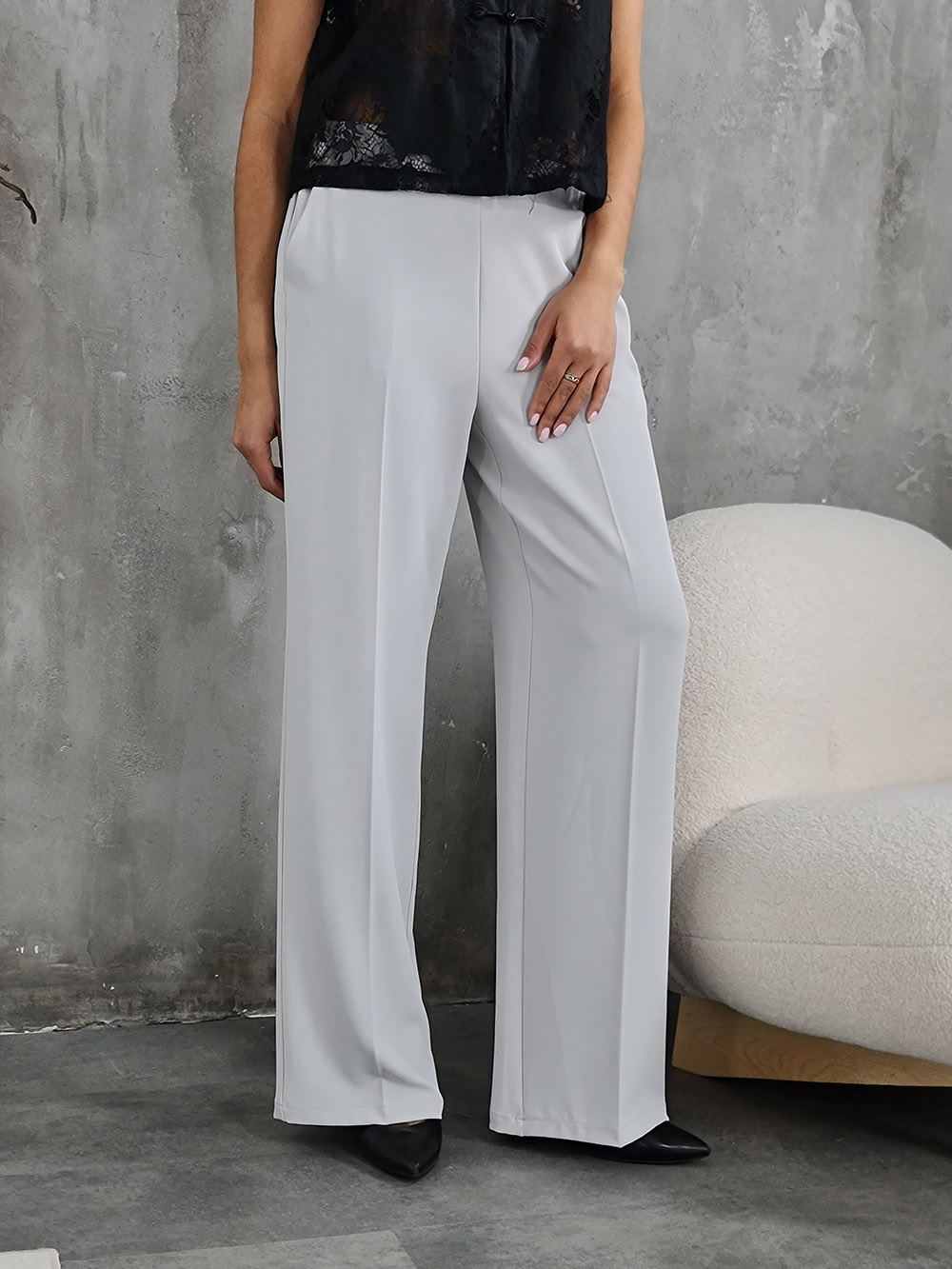 Брюки imperial резинка сзади светло-серые, фотография №1