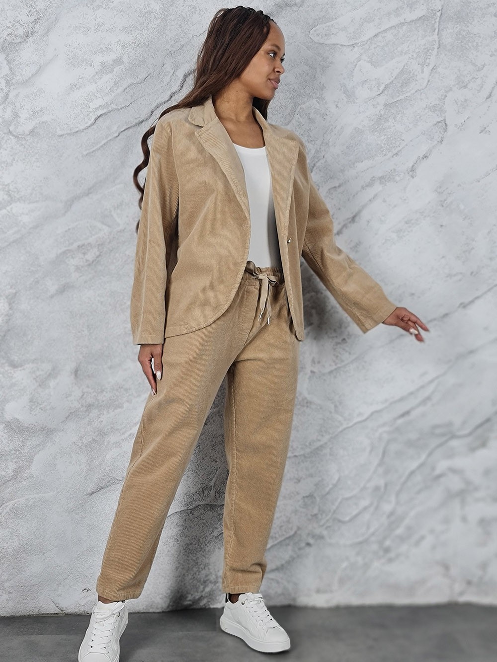 Костюм LIVAN'S вельветовый брюки и пиджак кэмел, фотография №1