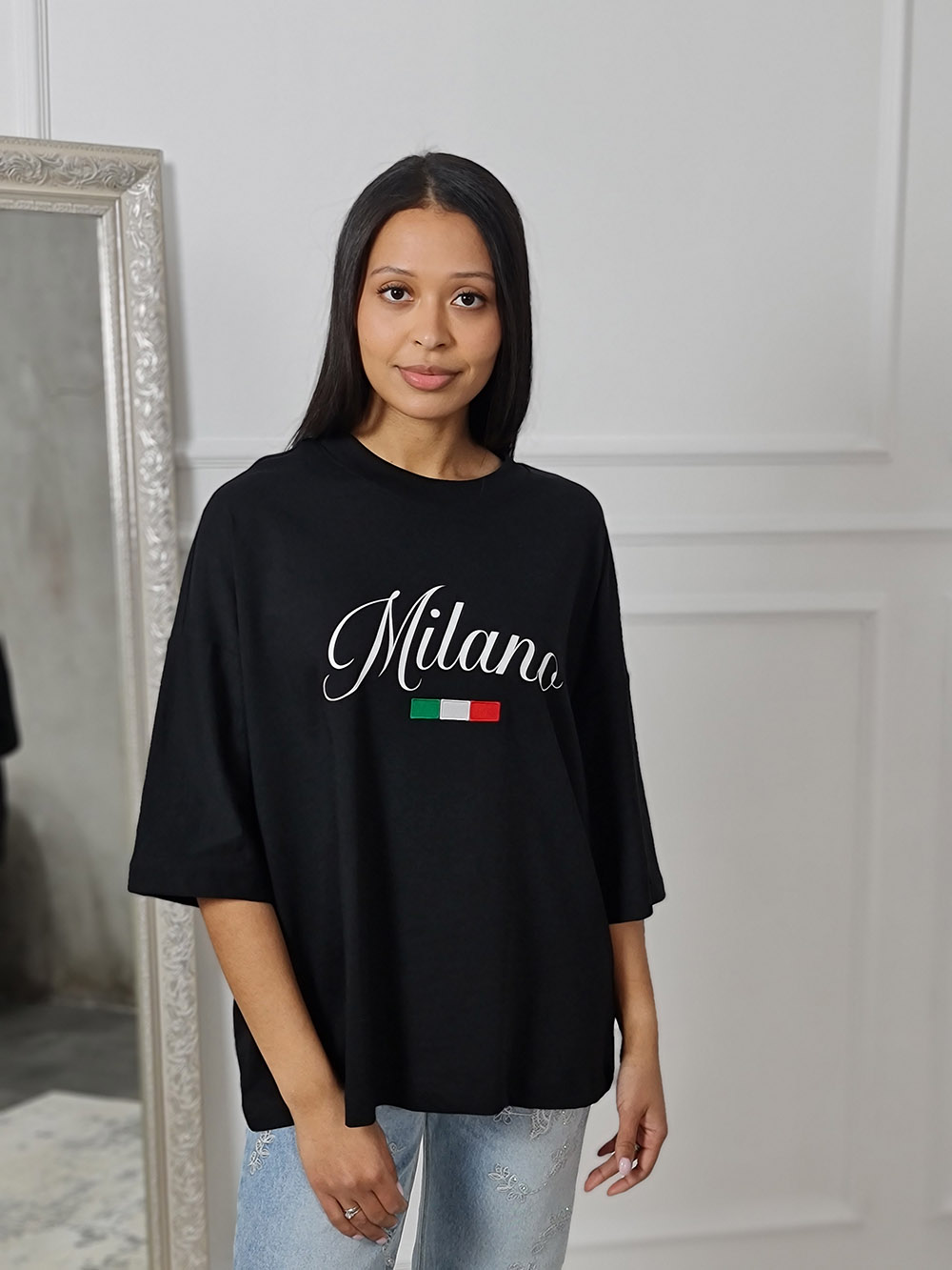 Футболка Barbara Alvisi "MILANO" черная, фотография №1