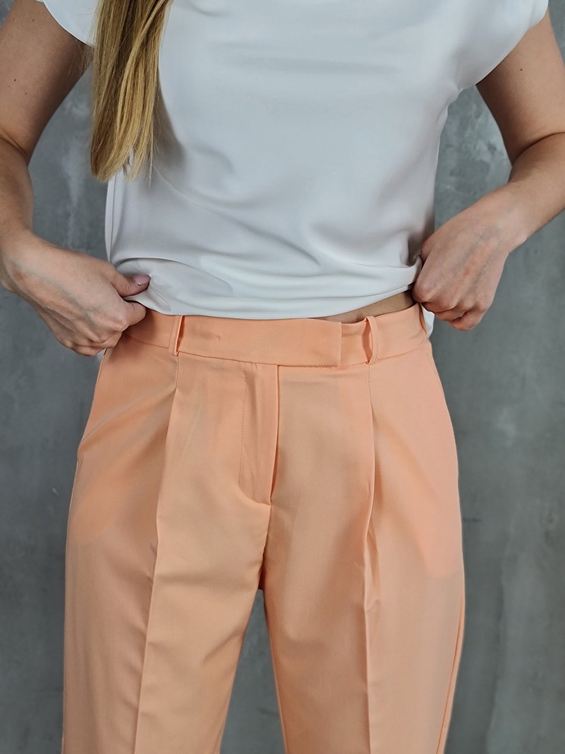 Брюки Imperial с подворотами коралловые, фотография №4