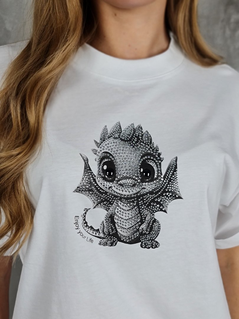 Футболка Imperial с дракончиком белая, фотография №2