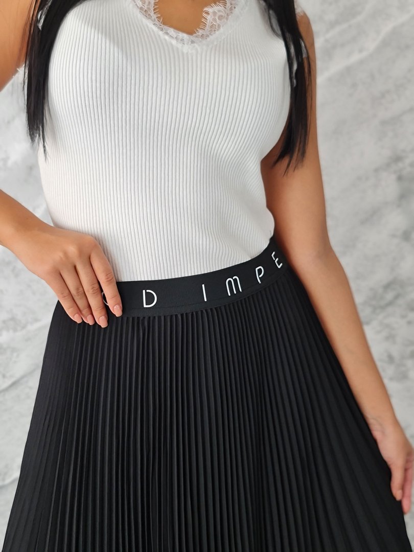 Юбка Imperial плиссе на резинке надпись Imperial черная, фотография №4
