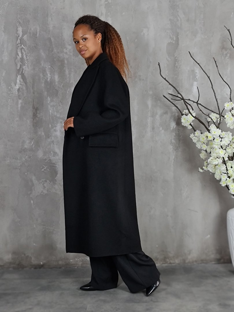 Пальто Vicolo утепленное с накладными карманами черное, фотография №2