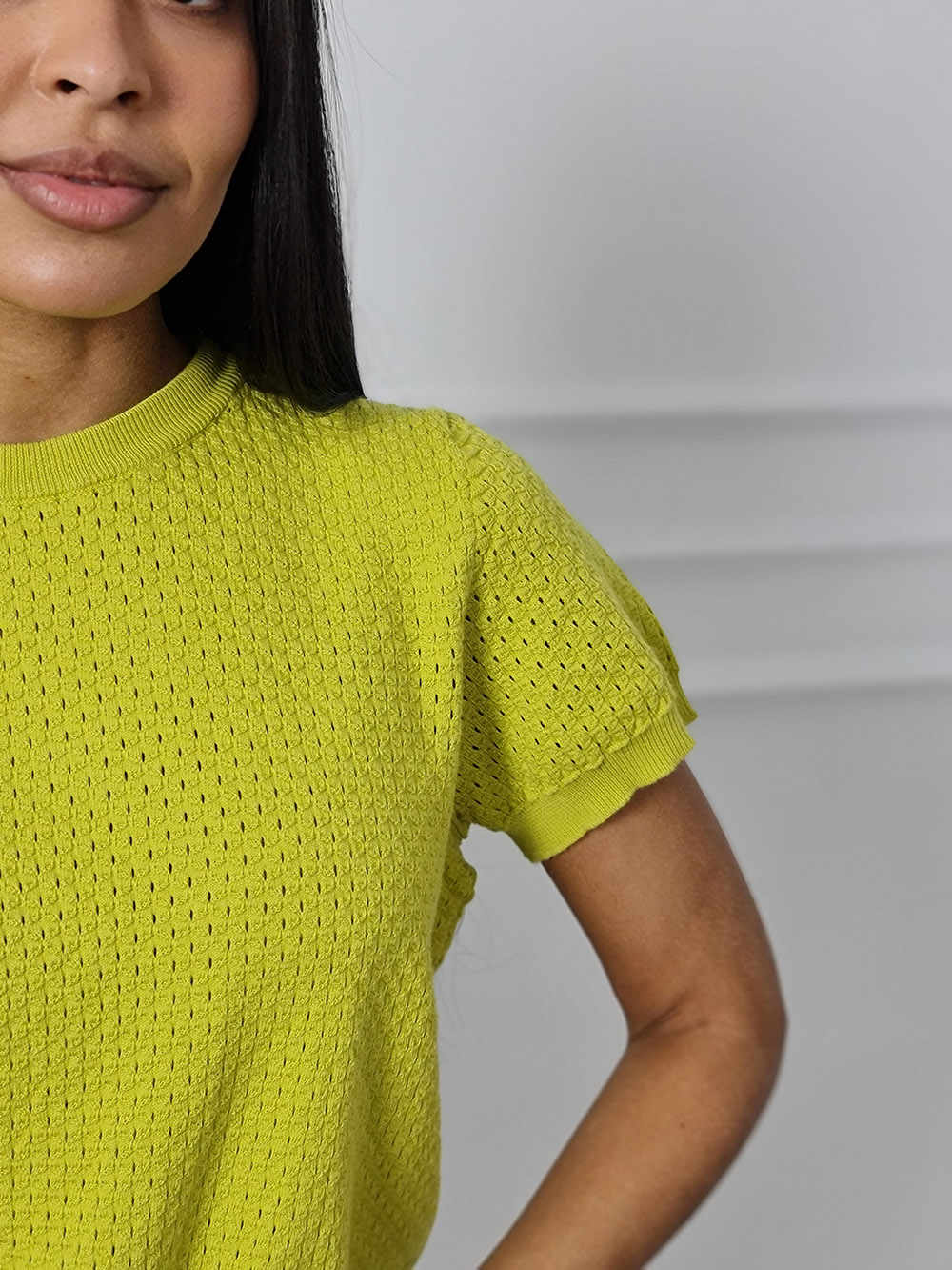 Джемпер Vicolo с перфорацией салатовый, фотография №2