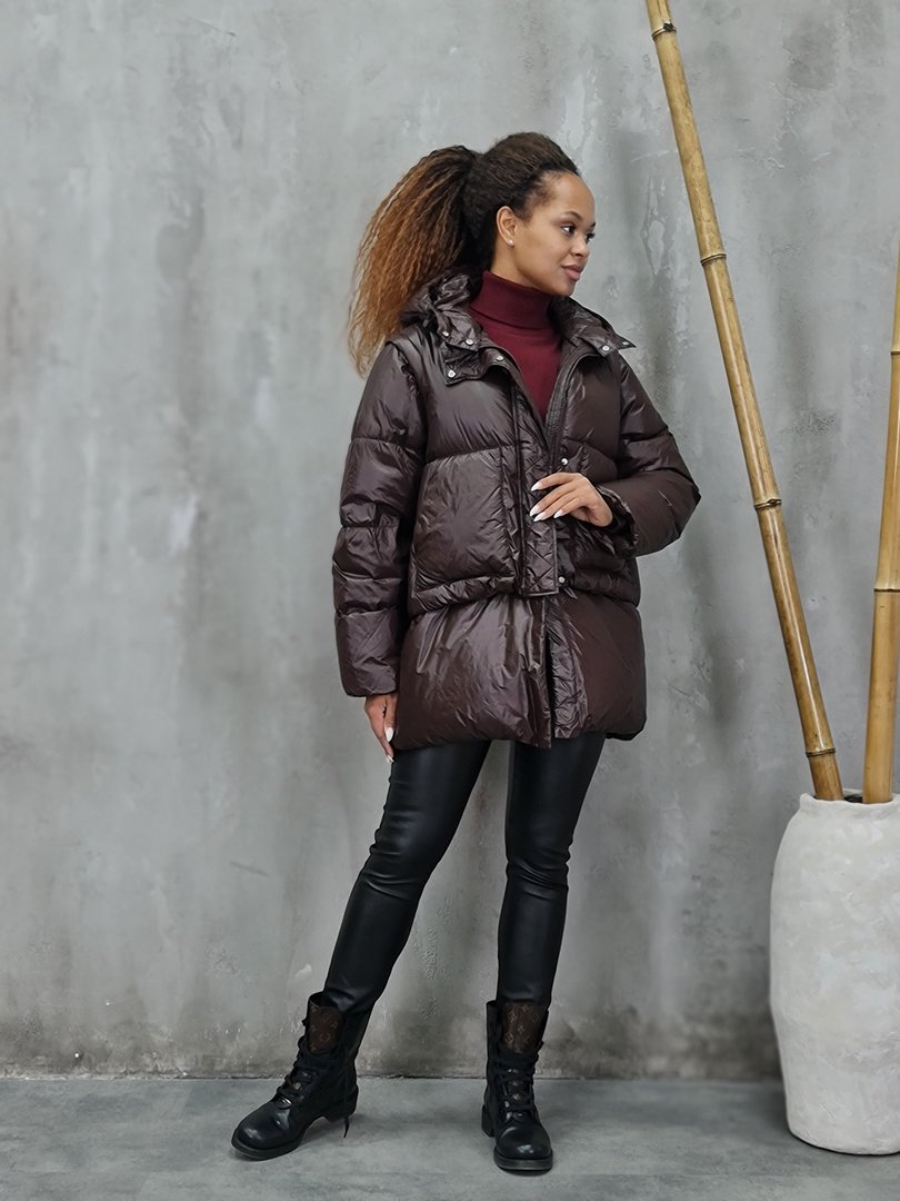 Куртка Vicolo натуральный пух шоколад, фотография №3