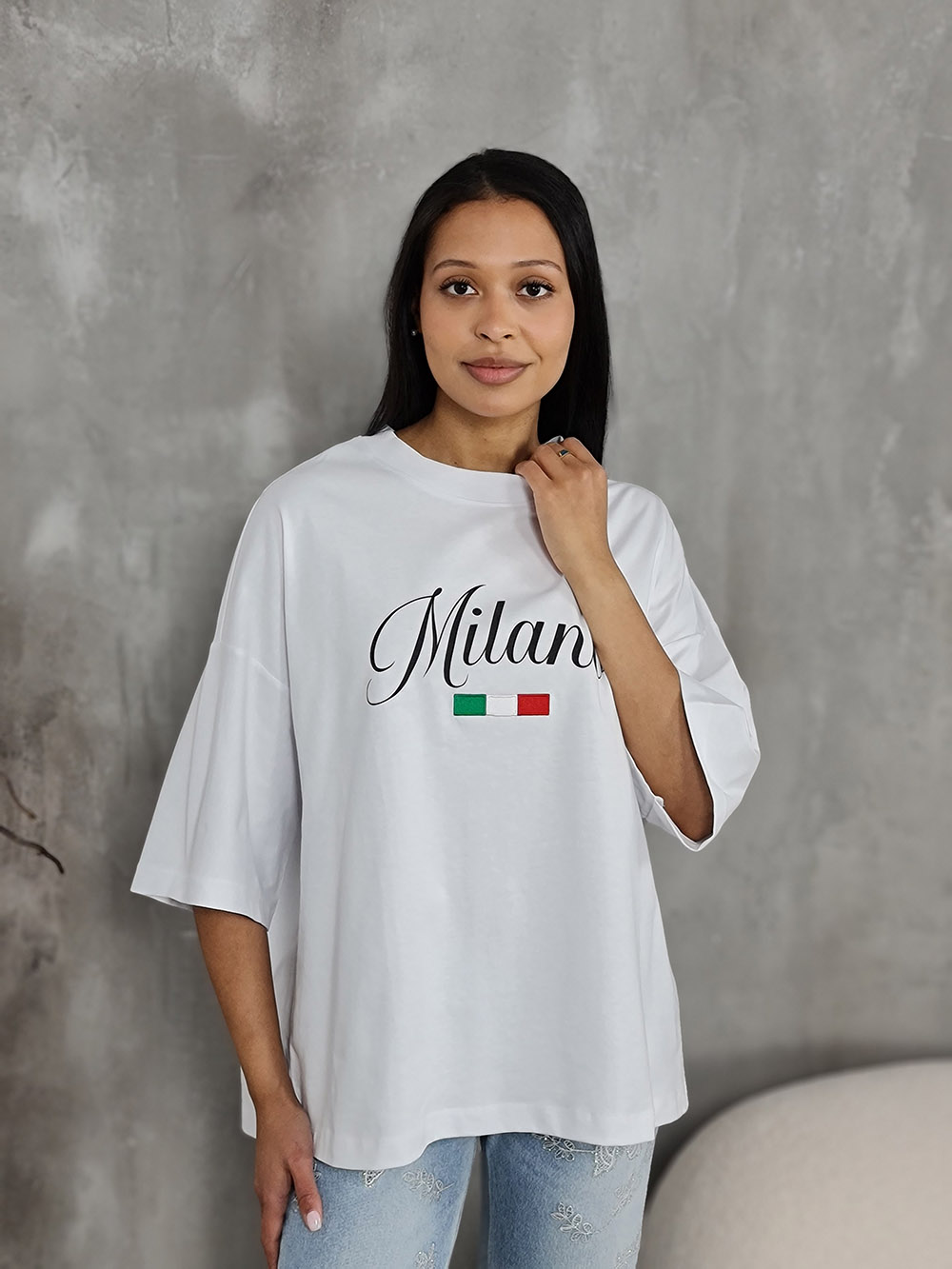 Футболка Barbara Alvisi "MILANO" белая, фотография №1