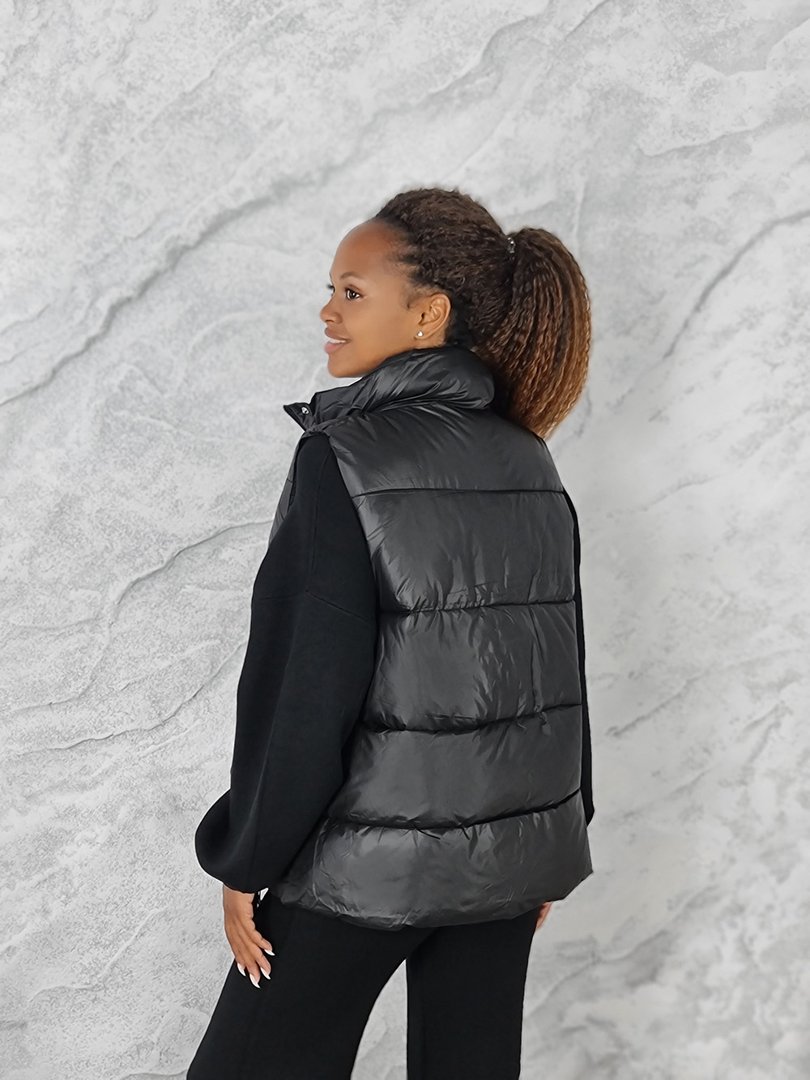 Костюм Lara тройка жилет джемпер брюки черный, фотография №6