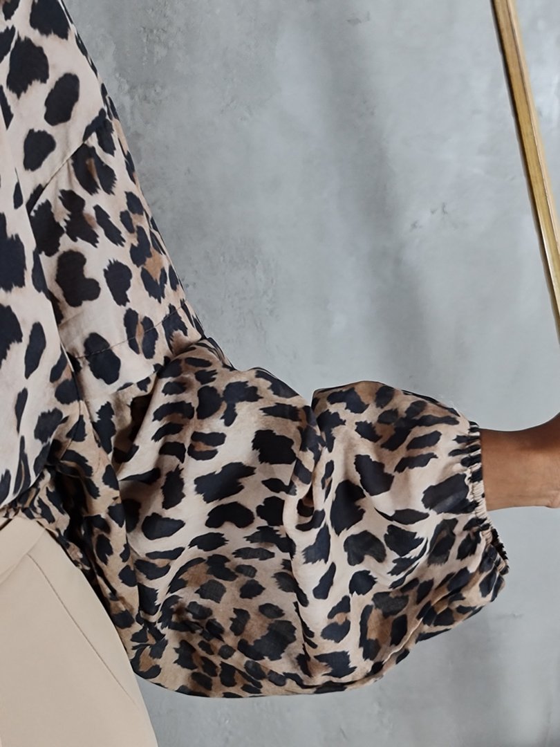 Рубашка MIHO'S с завязками принт леопард, фотография №6