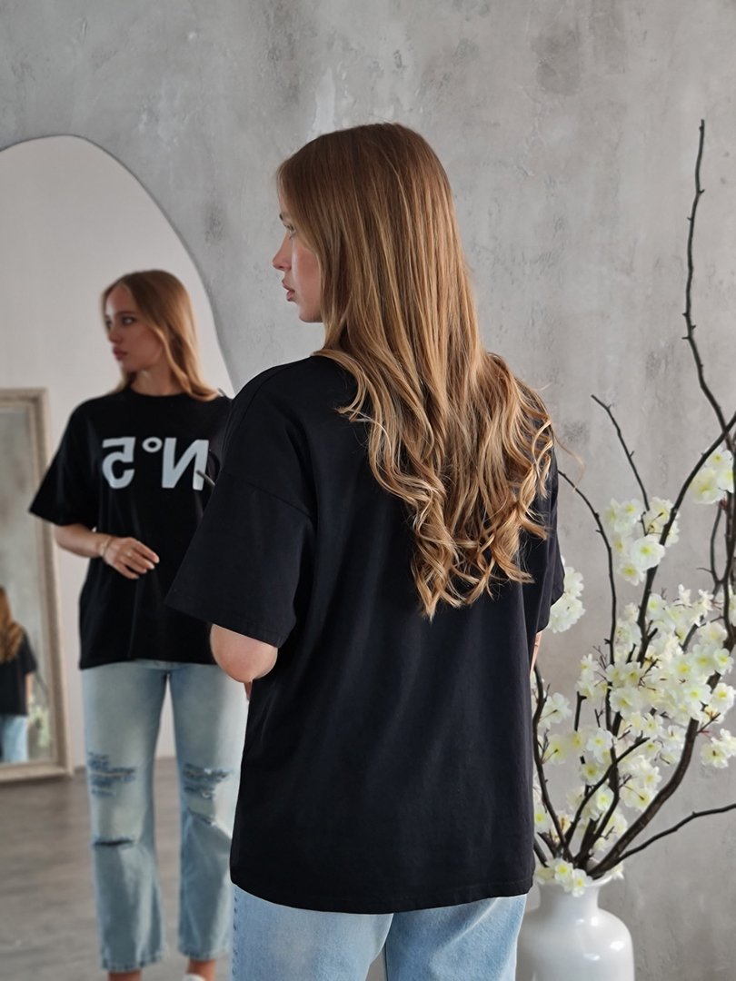 Футболка Vicolo с №5 черная, фотография №3