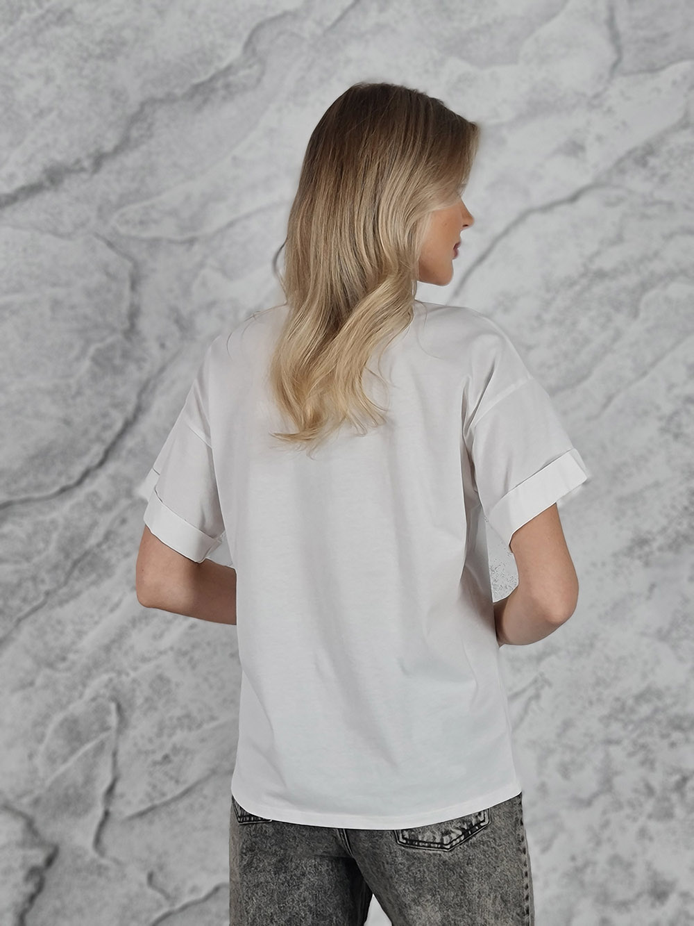 Футболка Imperial принт круассан белая, фотография №4