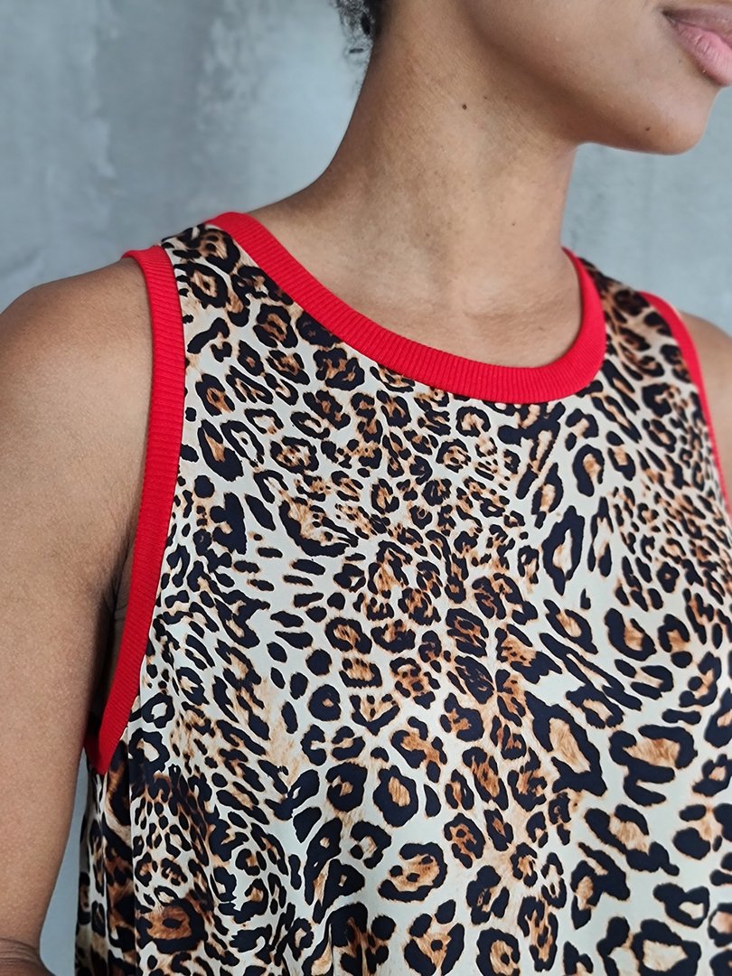 Платье STAR без рукавов леопард, фотография №5