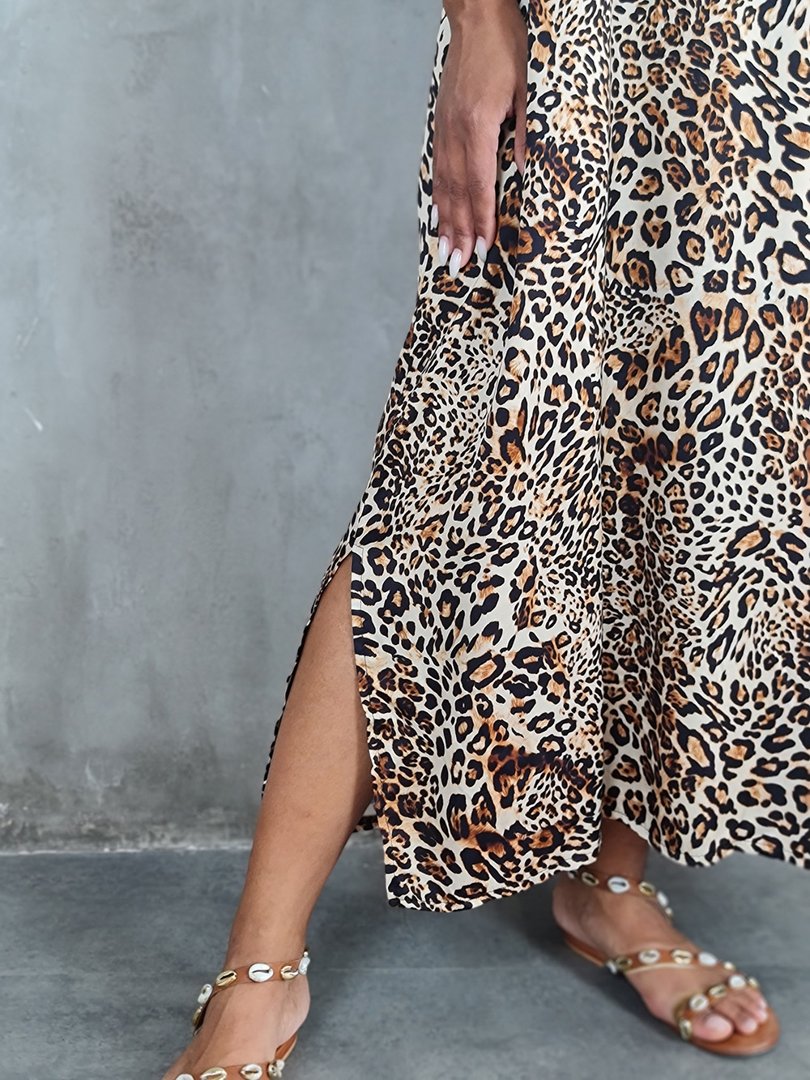 Платье STAR без рукавов леопард, фотография №4