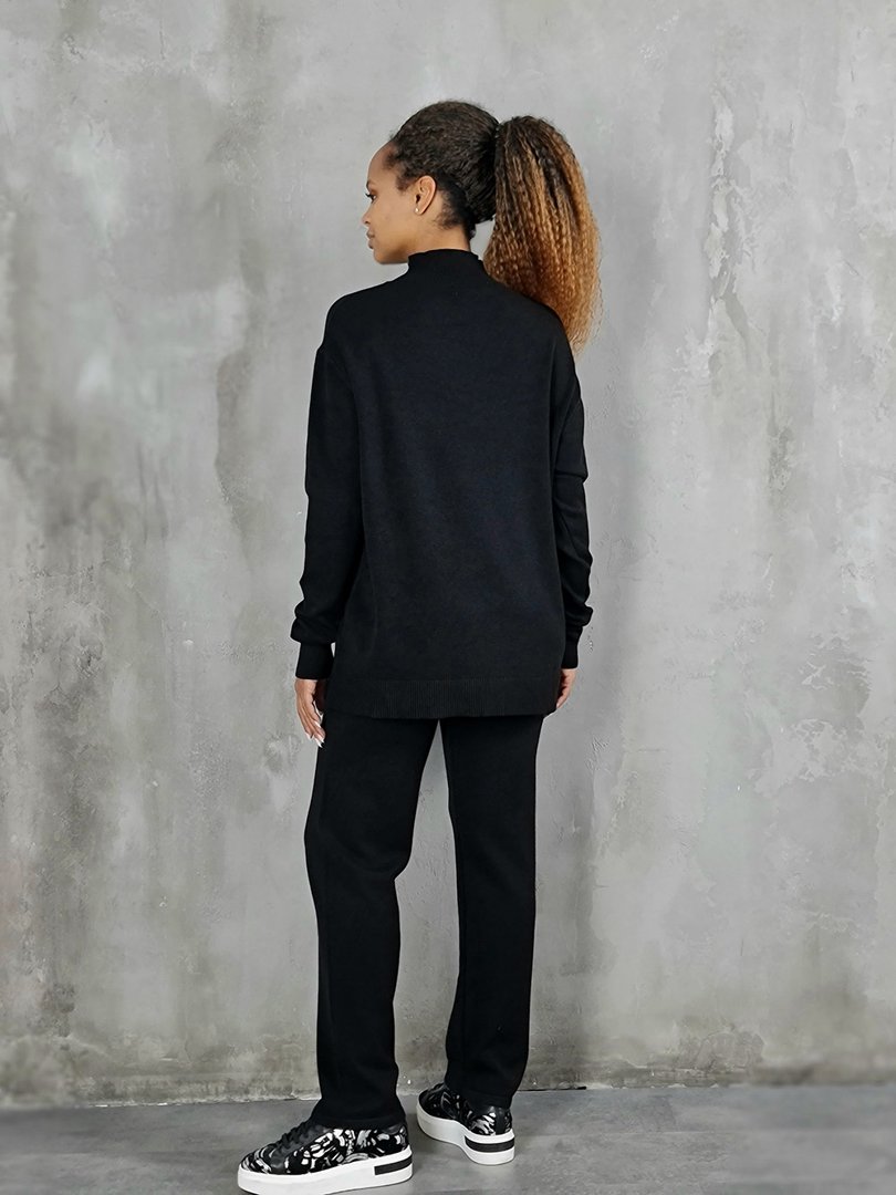Костюм CLOTHÉ свободный джемпер и брюки чёрный, фотография №2