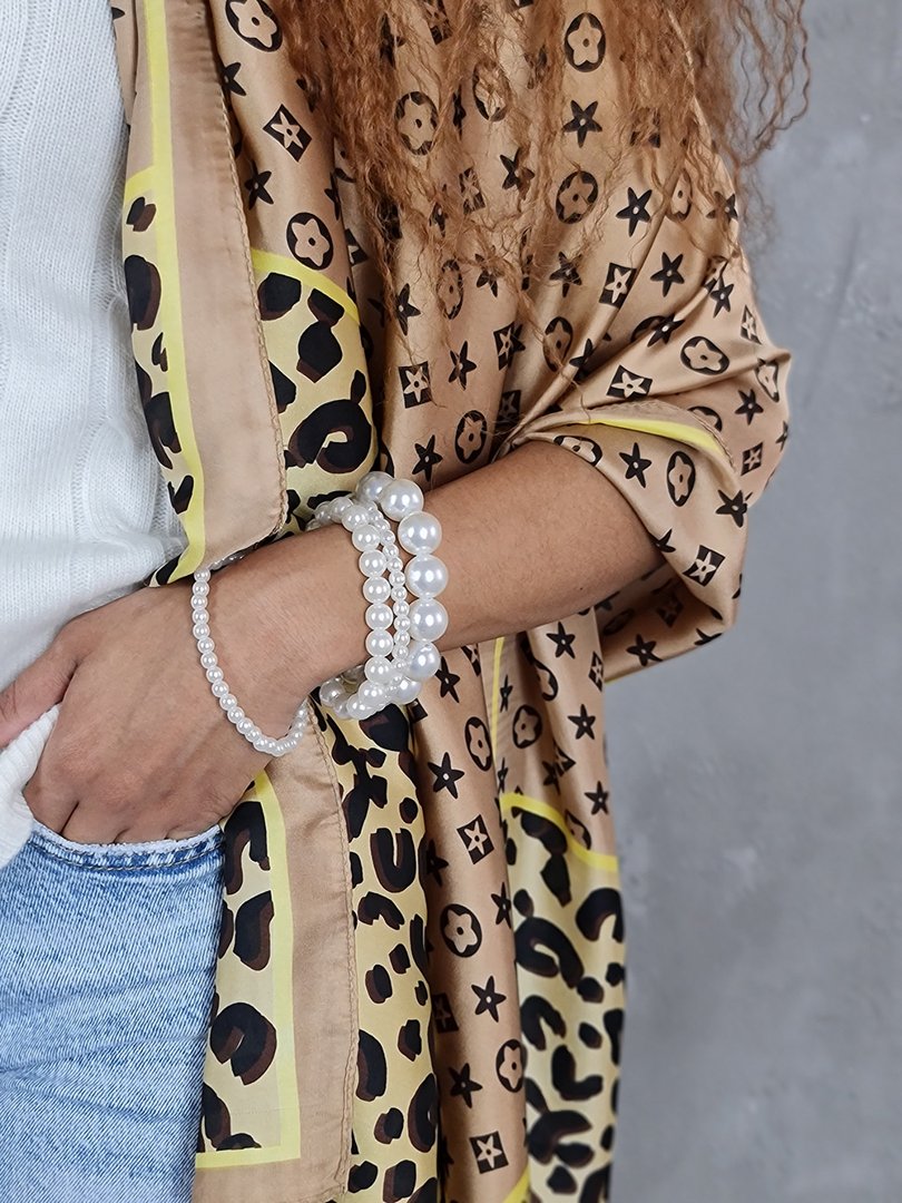 Палантин My Little Italy бежевый/леопард, фотография №3