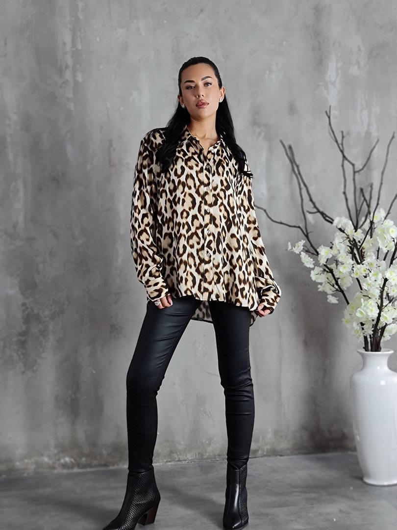 Рубашка Imperial с принтом леопард, фотография №2