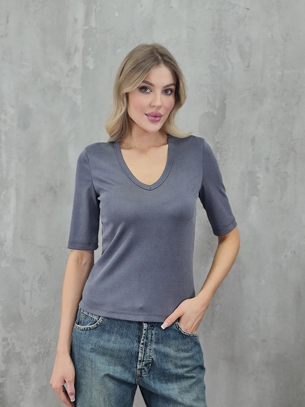 Футболка Imperial v вырез графит , фотография №1