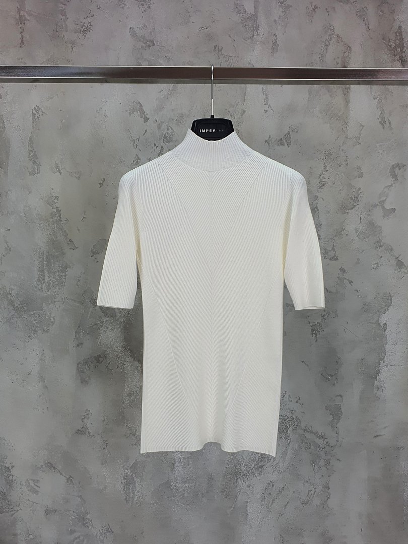 Водолазка Kontatto с коротким рукавом молочная (Panna), фотография №1