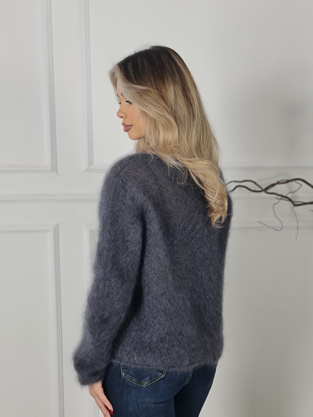 Джемпер TRICOT из бэби мохера серый, фотография №2