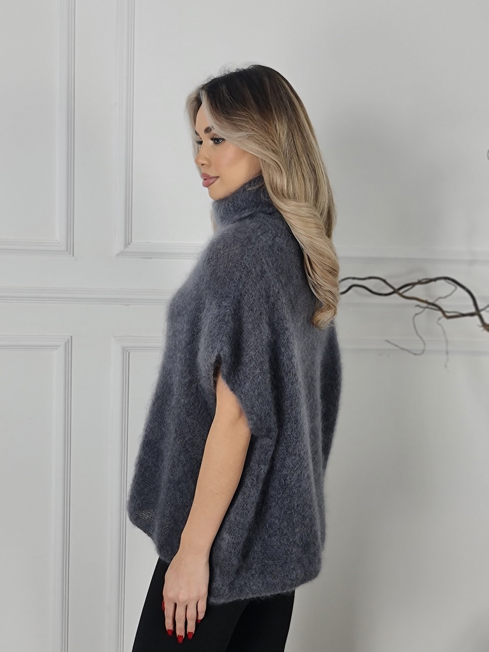 Джемпер TRICOT из бэби мохера серый, фотография №3