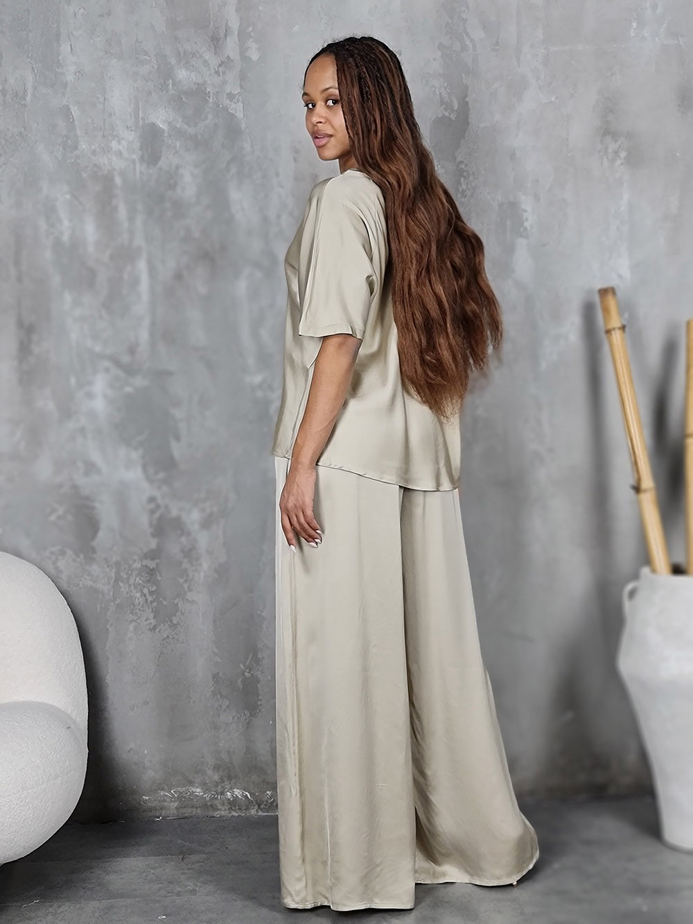 Костюм CLOTHÉ футболка + брюки кремовый, фотография №2