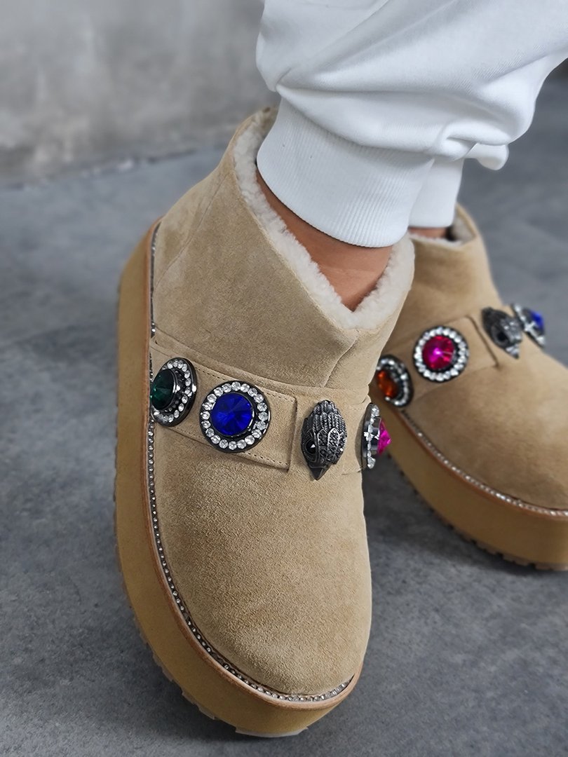 Угги KURT GEIGER с украшениями коричневые, фотография №2