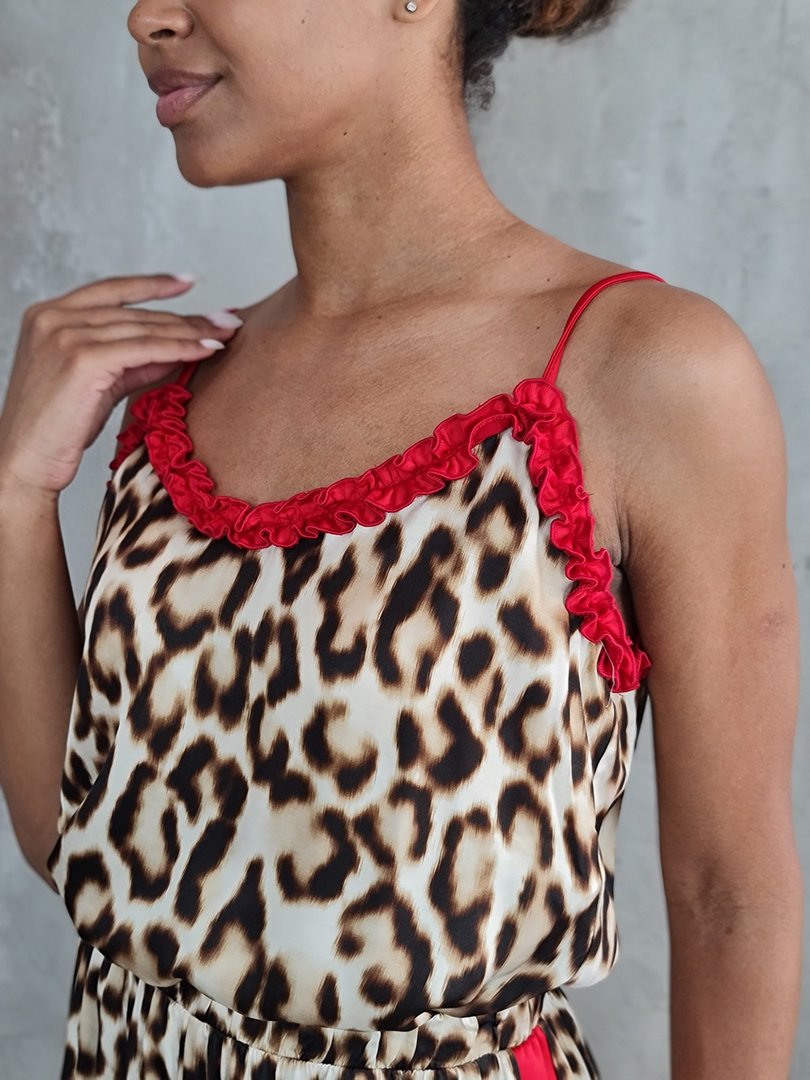 Топ Imperial с красными рюшами леопард, фотография №4