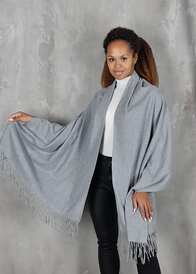 Палантин Grace кашемировый серый , фотография №1