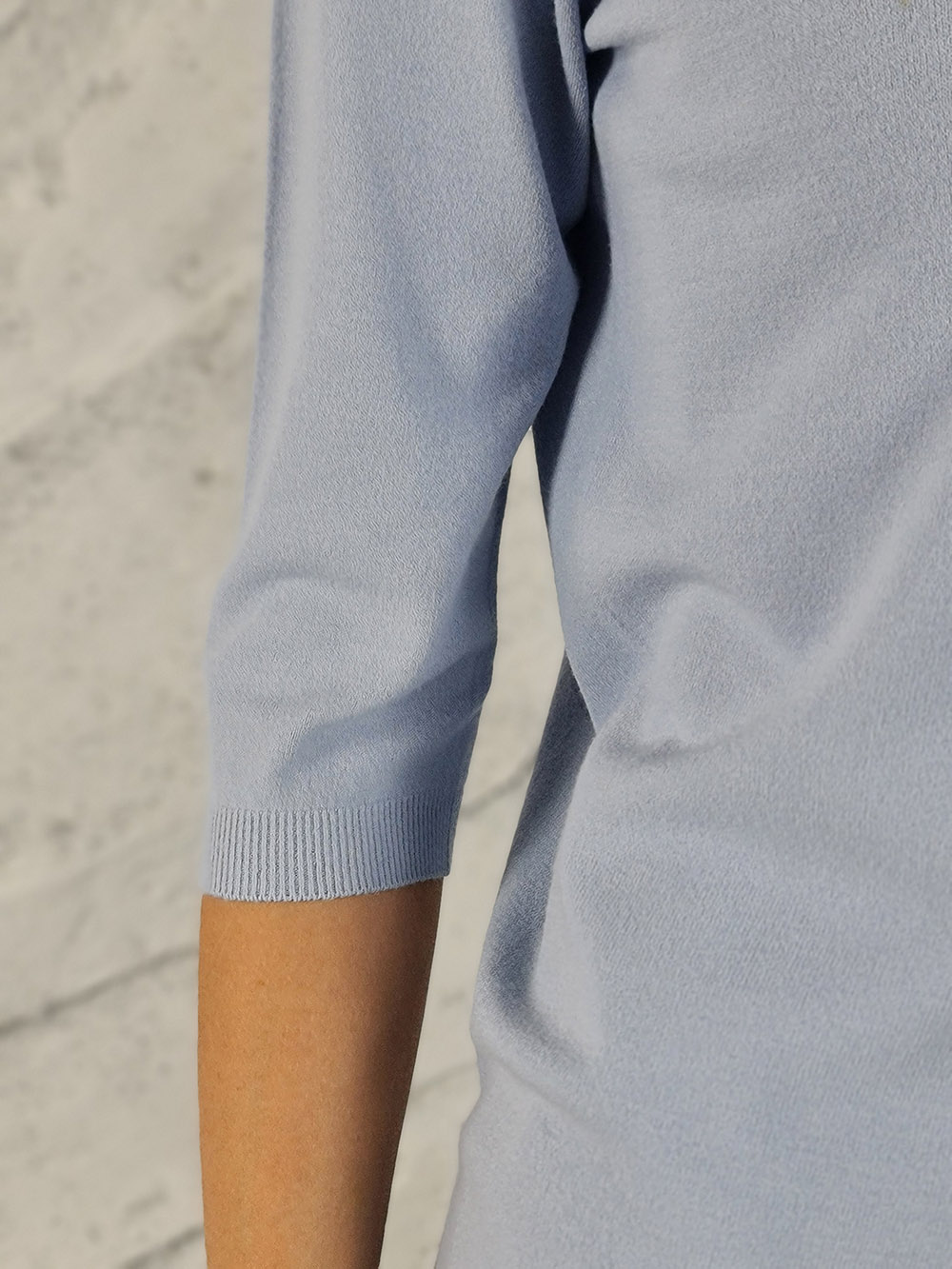 Водолазка Kontatto с короткими рукавами голубая, фотография №4