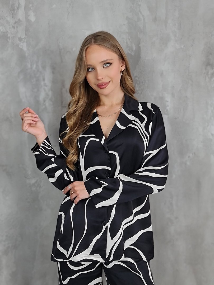 Костюм CLOTHÉ с белым узором черный, фотография №6