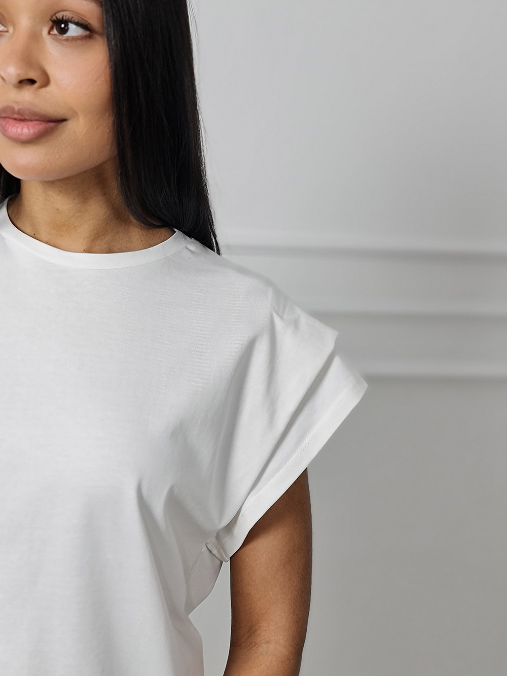 Футболка Souvenir двойной рукав белая , фотография №2