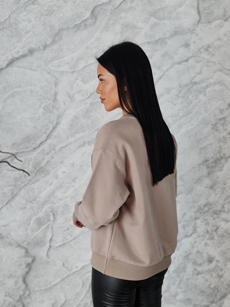 Свитшот Lara с принтом бабочки и стразами тортора, фотография №3