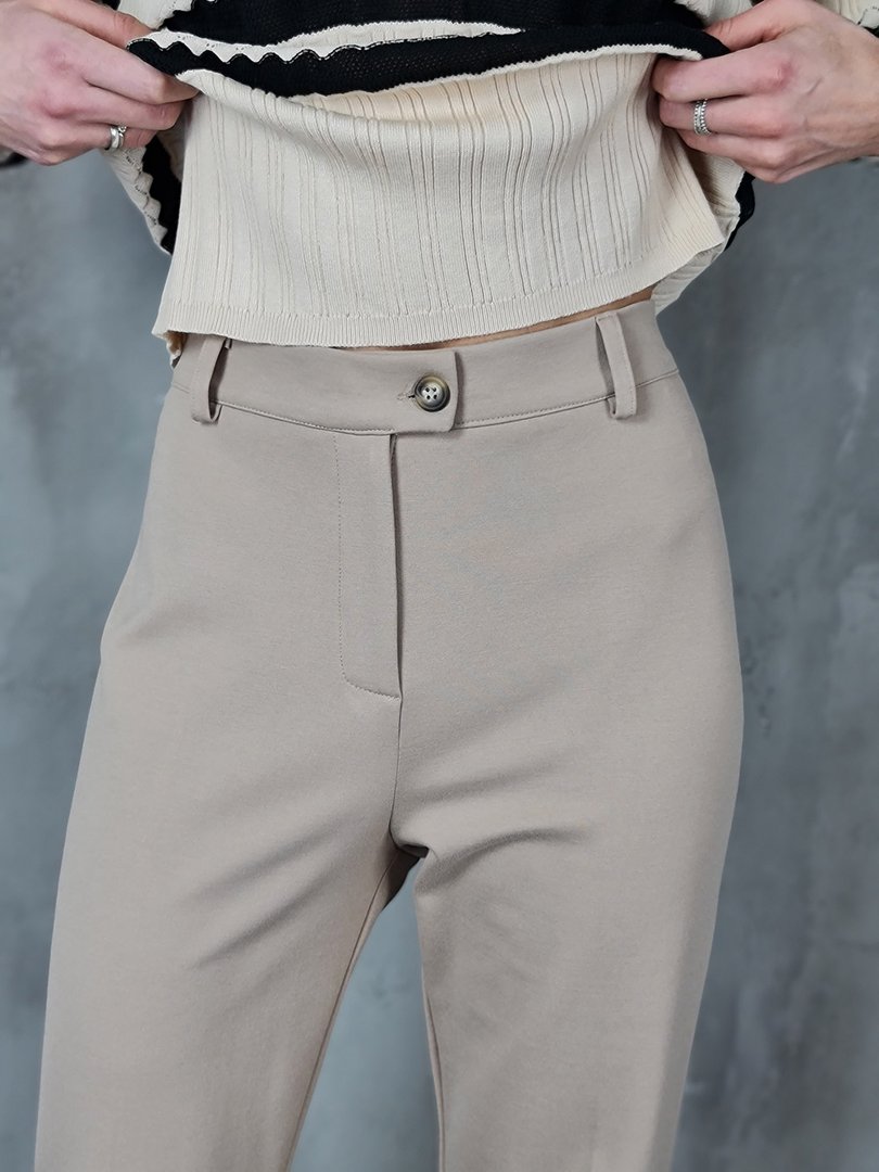 Брюки King Kong клёш классические песочные, фотография №4