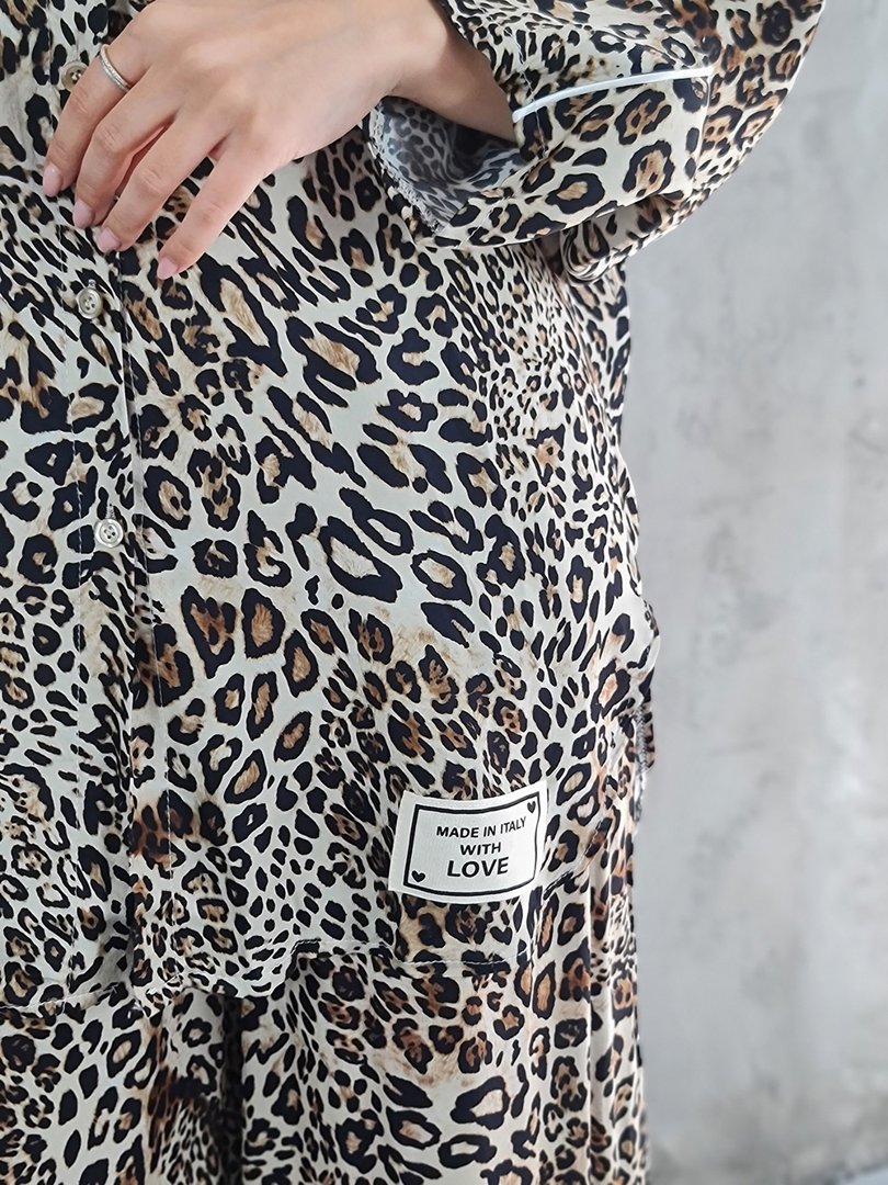 Костюм MIHO'S рубашка и брюки леопард, фотография №5