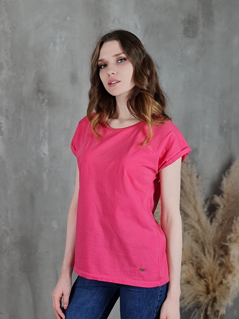 Футболка Please сердце на спине фуксия (Bright Fuxia) , фотография №3