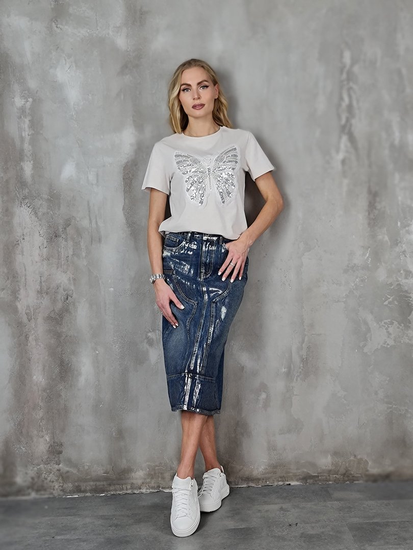 Юбка 3D Denim джинсовая синяя, фотография №2
