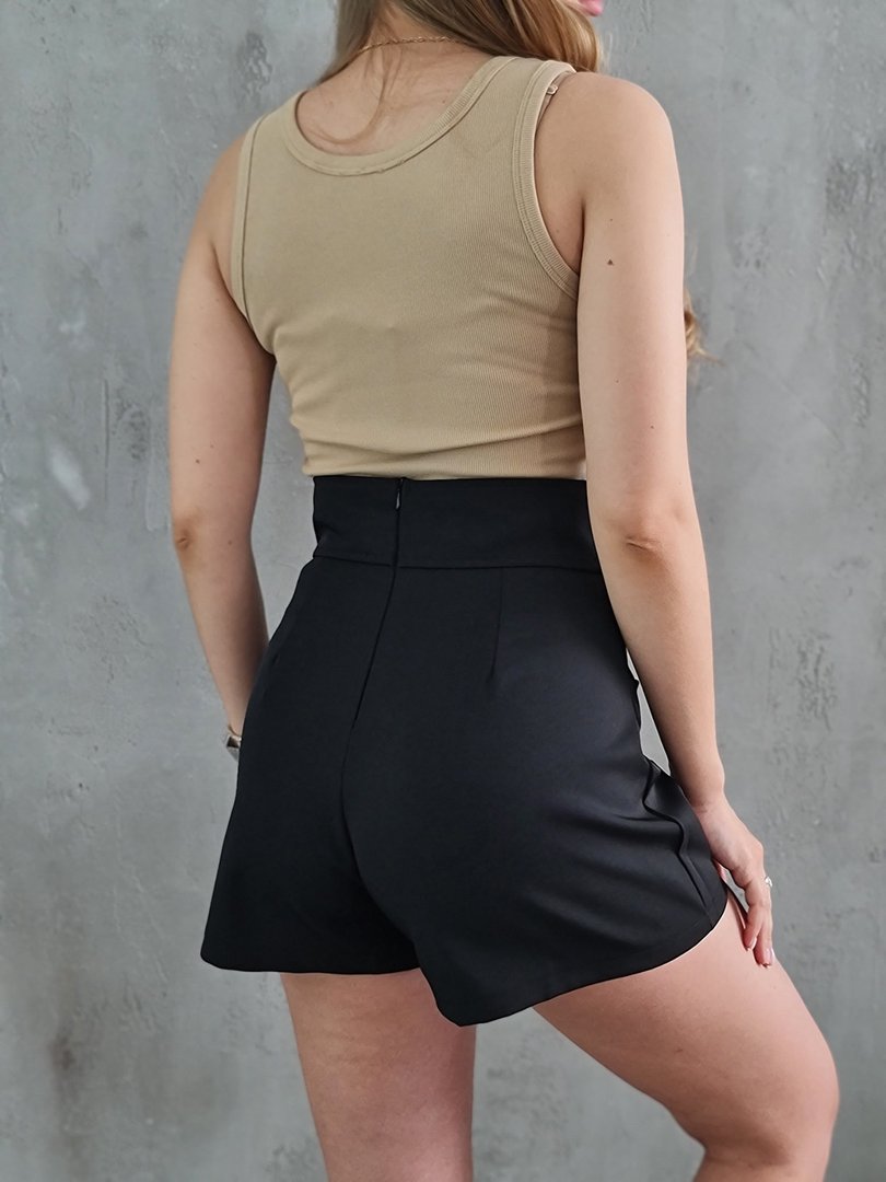 Юбка-шорты Roberta Biagi с золотыми деталями черная, фотография №3