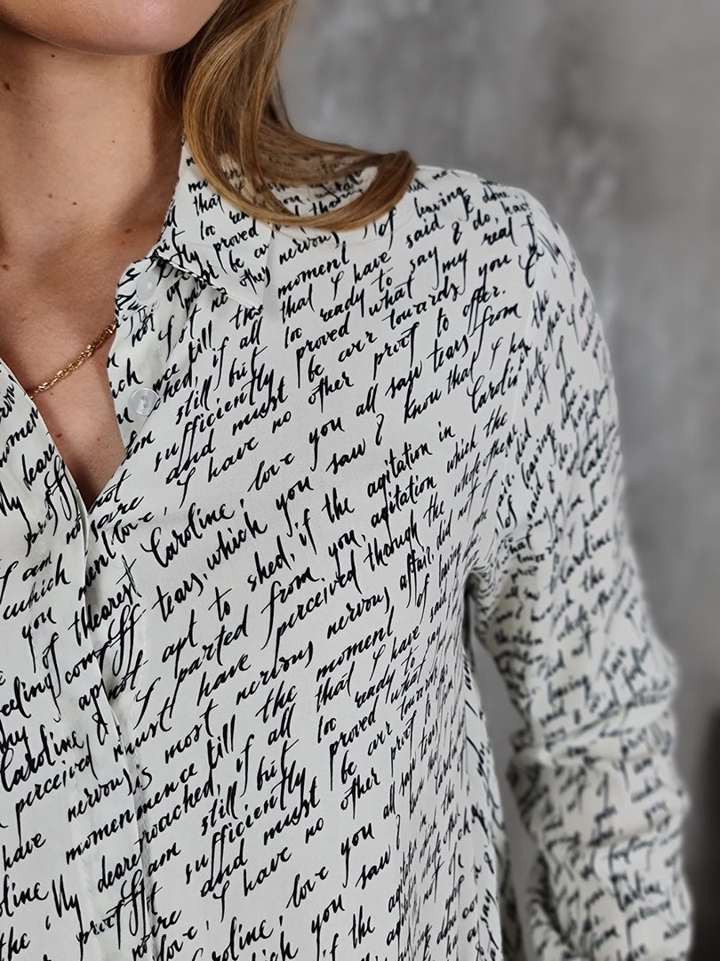 Рубашка Imperial с надписями молочная, фотография №5