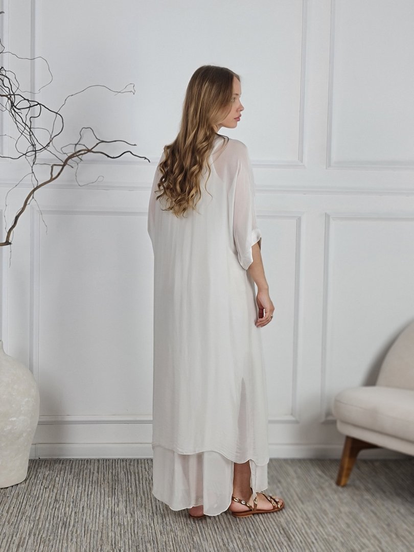 Накидка Silk New шелковая молочная, фотография №3