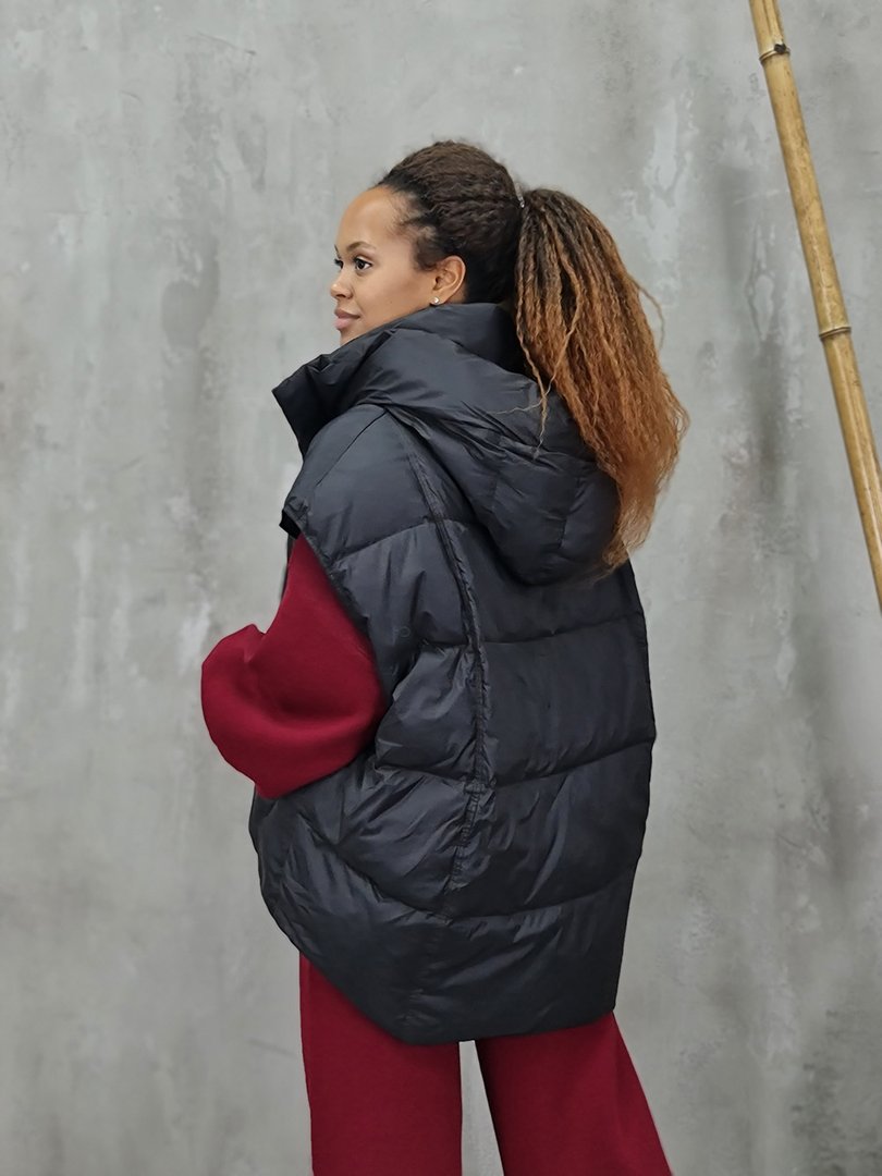 Жилет STAR натуральный пух черный, фотография №4