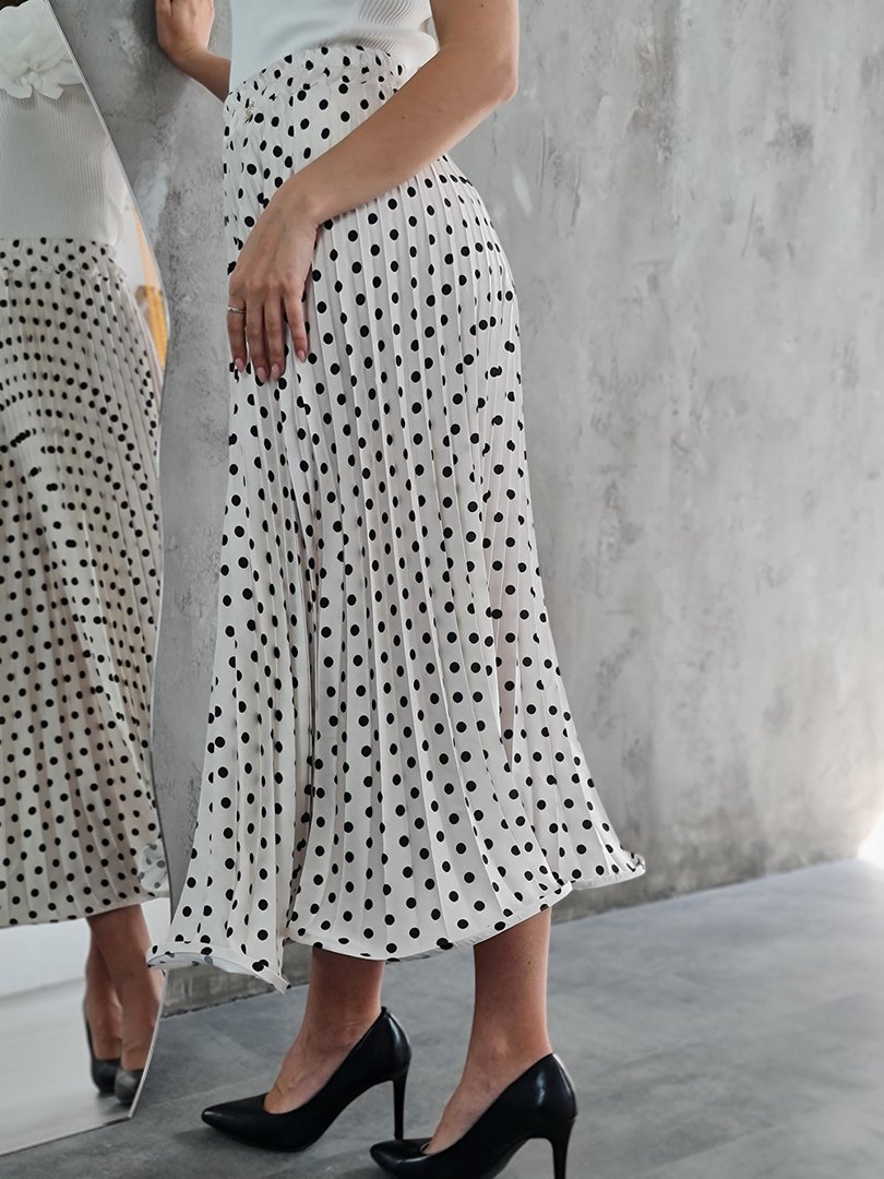 Юбка Roberta Biagi в горошек молочная, фотография №3