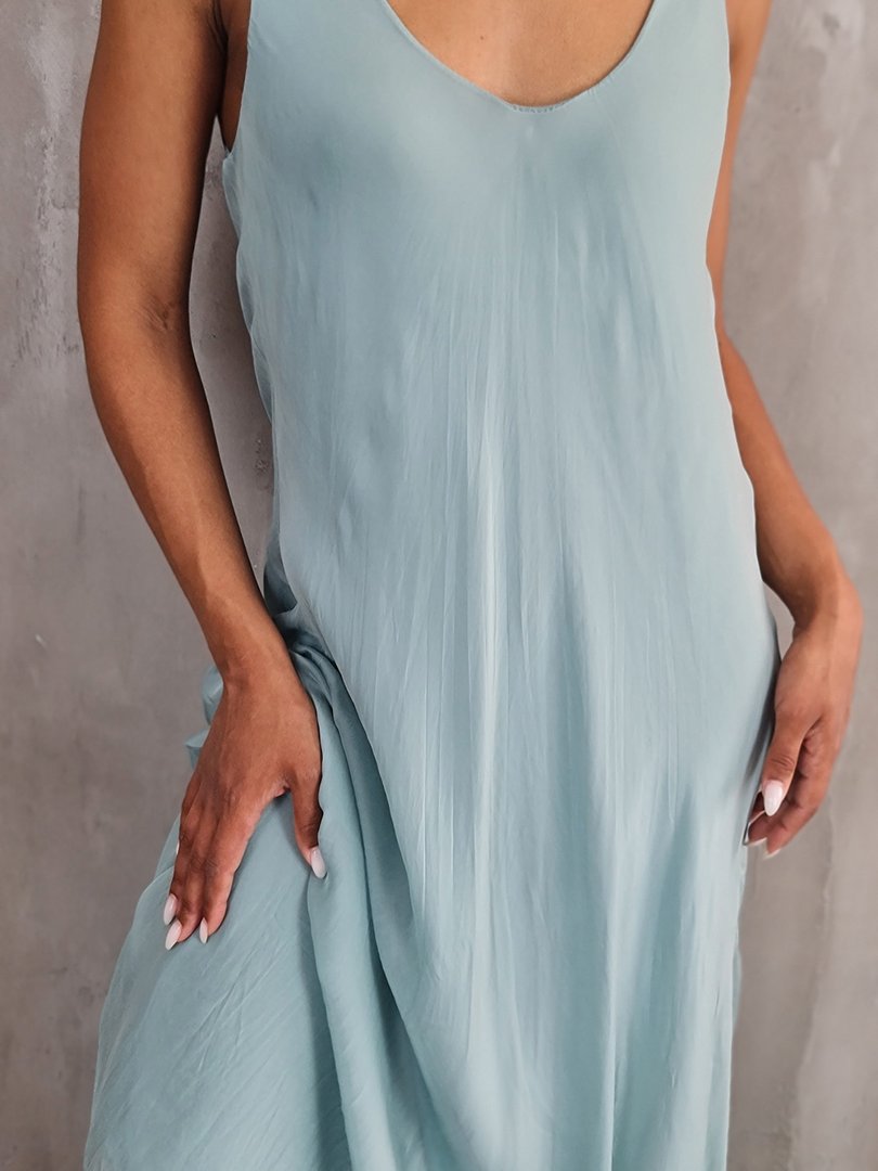 Сарафан Silk New в пол вискоза и шёлк ментол, фотография №3