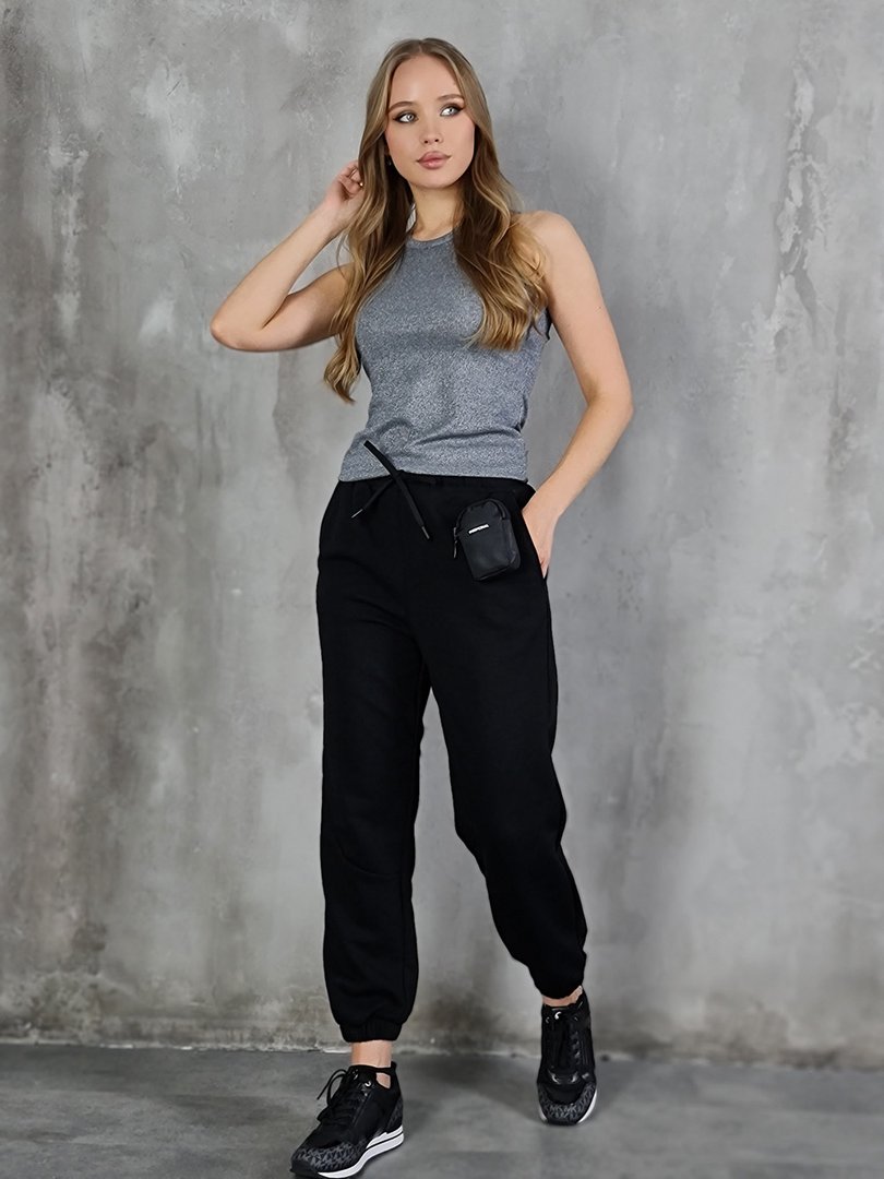 Брюки Imperial спортивные с сумочкой черные, фотография №3