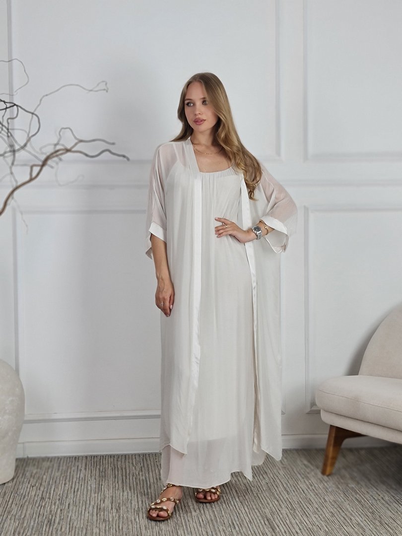 Накидка Silk New шелковая молочная, фотография №2