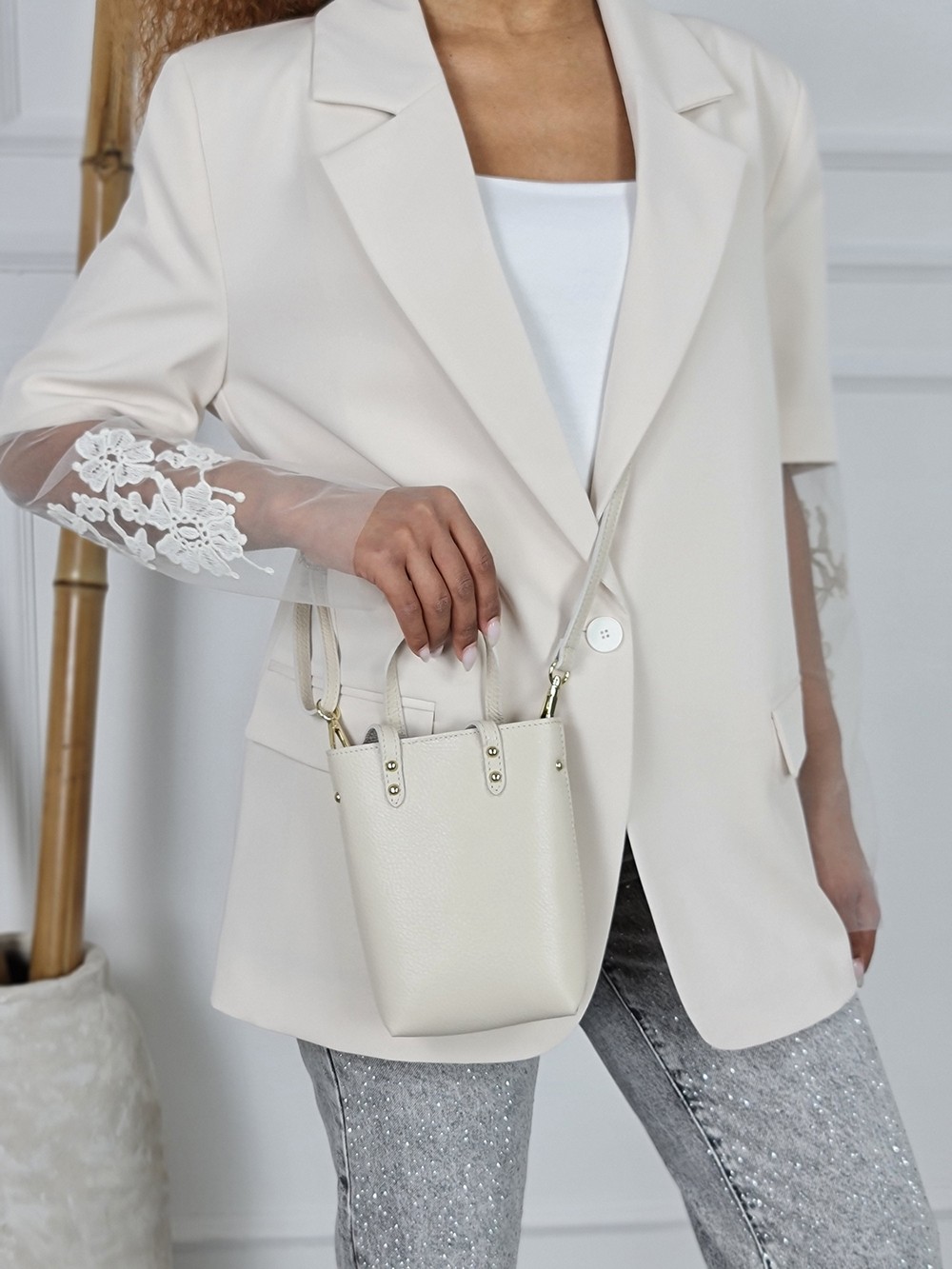 Сумка маленькая кремовая, фотография №3