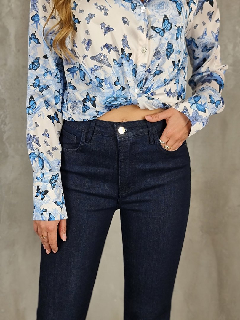 Джинсы Barbara Alvisi клеш темно-синие, фотография №4